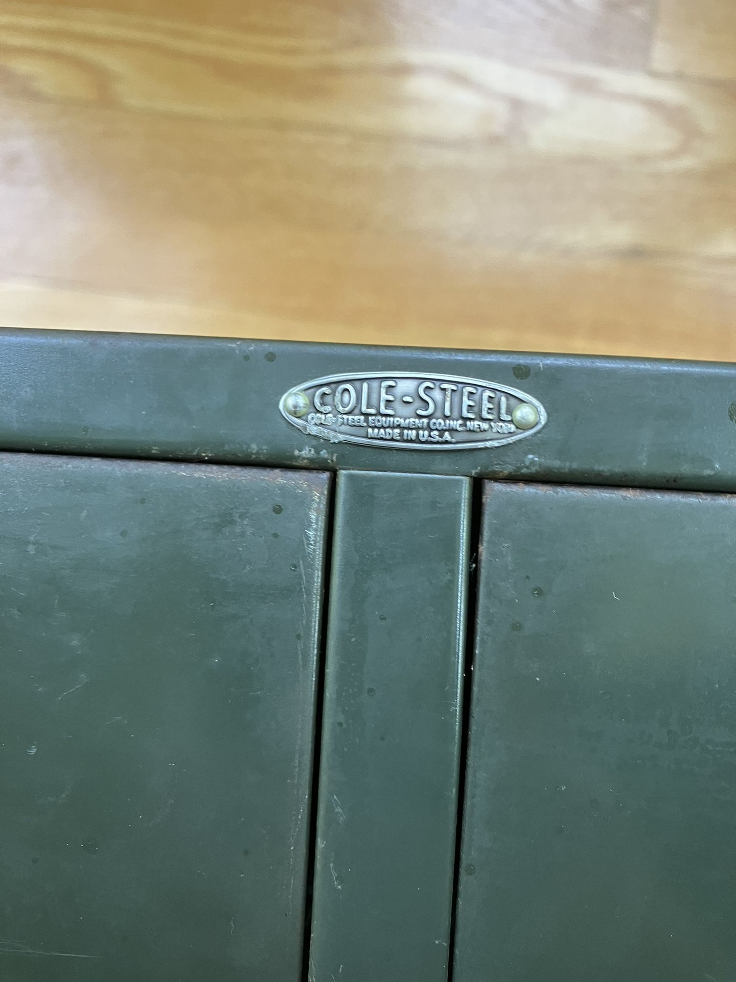 Vintage Cole Steel Two Drawer Metal Filing Cabinet