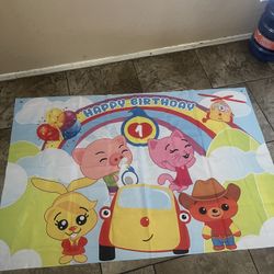 Plim Plim Birthday Banner 1 Yr Old