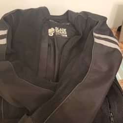 Black Brand Motorcycle Jacket