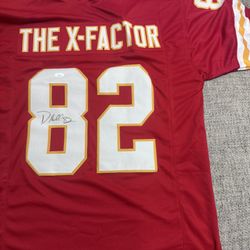 Dante Hall The x-Factor autographed signed Custom jersey -JSA COA Sticker Only