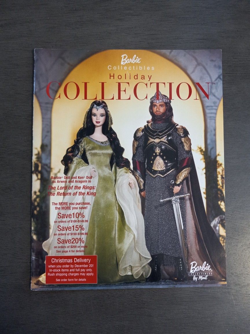 Vintage 2003 Barbie Collectibles Holiday Collection Magazine