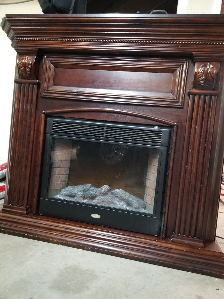 Electric Fireplace And Mantle