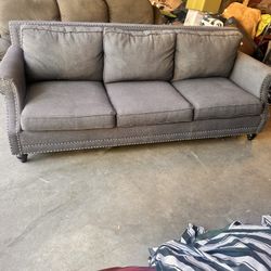 Uspridefurniture Feingold 85'' Velvet Rolled Arm Sofa - Gray