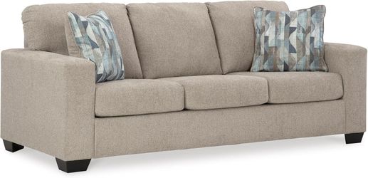 Signature Design by Ashley Deltona Contemporary 2-in-1 Sofa Sleeper with Folding Gel Memory Foam Mattress and 2 Accent Pillows