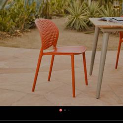 Dot Tanga Orange Stackable Dining Chair