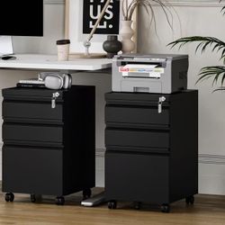 White Or Black Filing Cabinet 3 Drawers