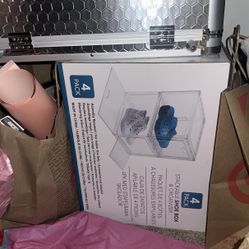Clear Shoe Boxes 4 Pack