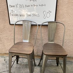 Set of 2 Custom made bar stools 2 banquitos de barra.