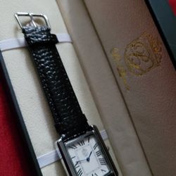 Pierre Lucerne Black Leather Quartz Watch