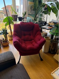 HollyHOME Lazy Chair with Armrest and Side Pocket