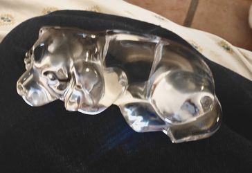 Vintage Princess House lead crystal dog
