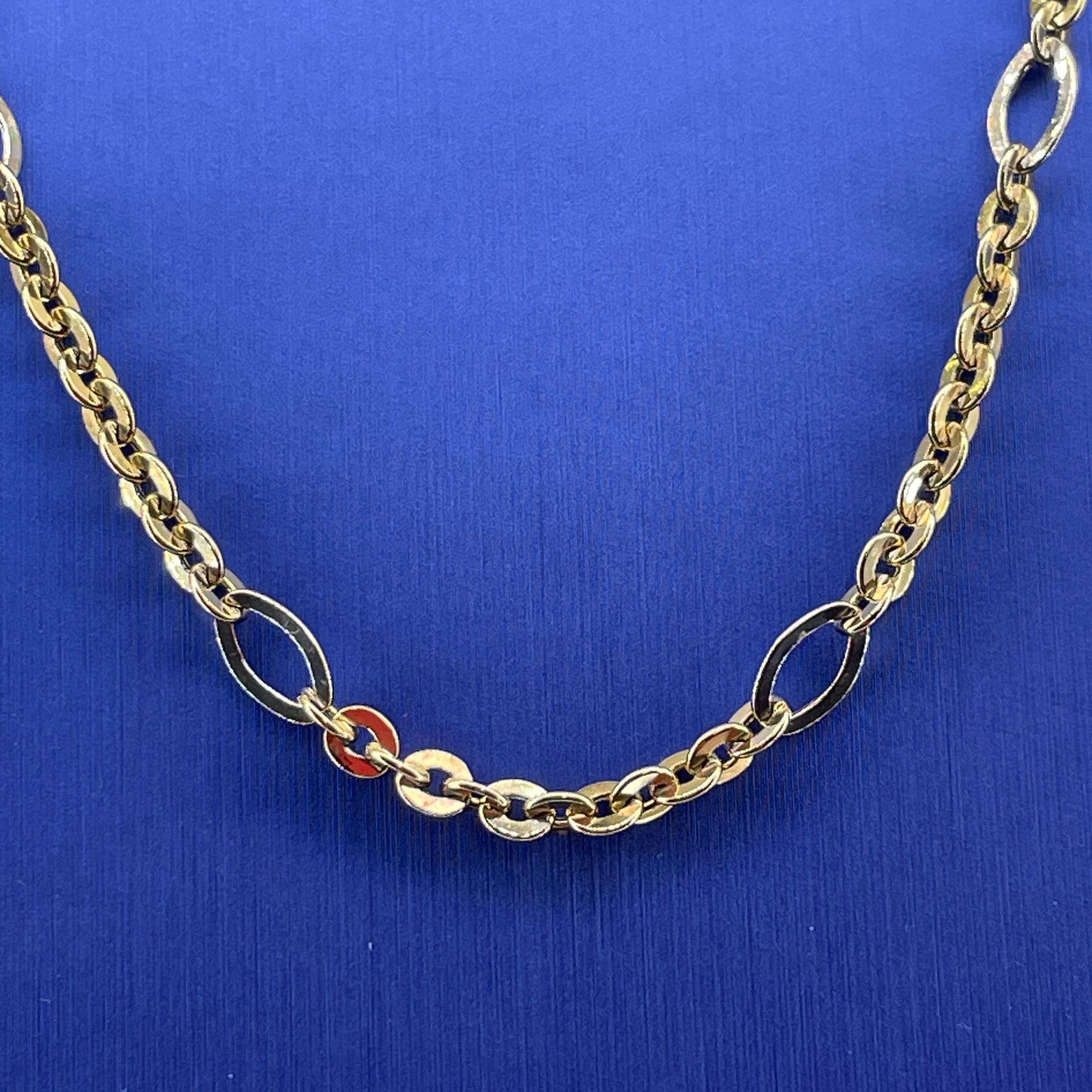 14Kt Two Tone Gold 20” Necklace 5.10g I-1845