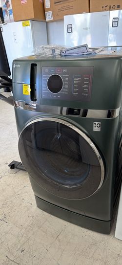 Profile 4.8 cu. ft. Smart UltraFast Electric Washer Dryer Combo in Jade Green with Ventless Heat Pump Technology