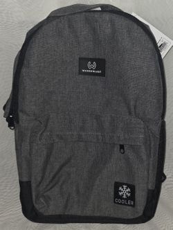 Wander Lust Grey Backpack Cooler 11"×16" 3 Insulated Pockets