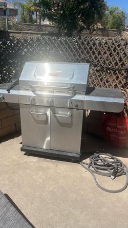 Grill and propane tank