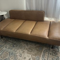 Brown Leather Day Bed