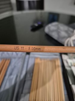 Wooden Knitting Needles US 11 – 8.00mm