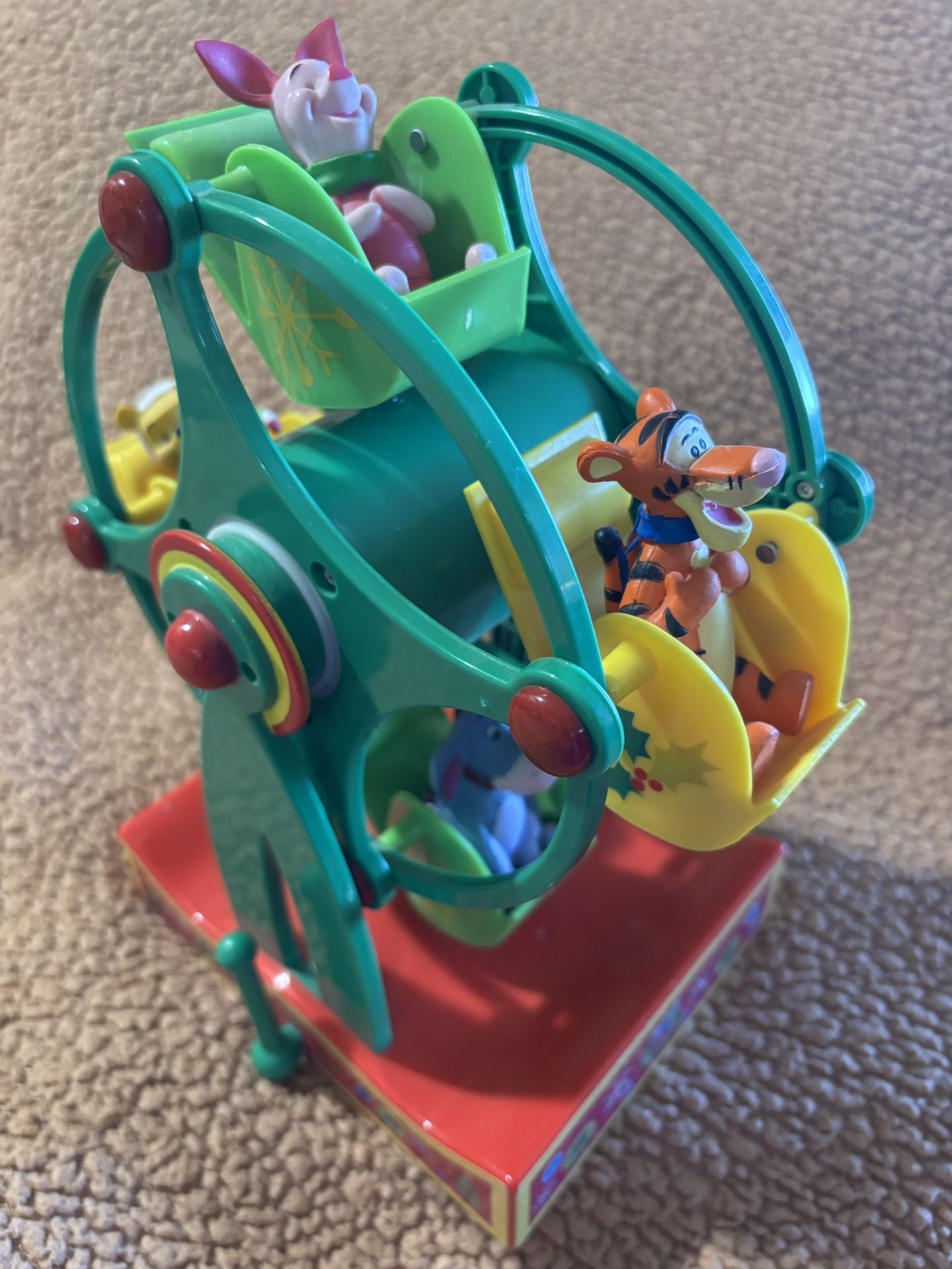 Vintage Disney Winnie The Pooh 9.5” Tall Ferris Wheel Musical 