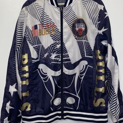 Chicago bulls all over print Windbreaker
