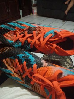 Adidas Soccer Cleats Orange Teal Black