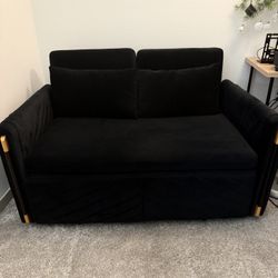 Modern Black Sofa Bed – Excellent Condition