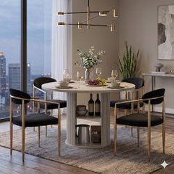 Brand New Round Dining Table And 4 Chairs 