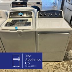 GE Top Load Washer with Agitator & Gas Dryer Set