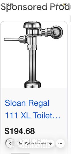 Sloan toilet flush valve