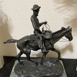 RARE! Charles Marion Russell Bronze Status 