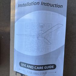 Ceiling Fan With Wireless Remote (Black) 