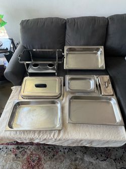 4- piece Stainless Steel buffet/ chafing serving set complete catering food warmers