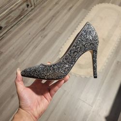 Black/silver Heels