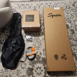 Fender Squier Electric Guitar w/ Amplifier and Picks- Brand New in Box
