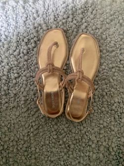 Gold flat sandals