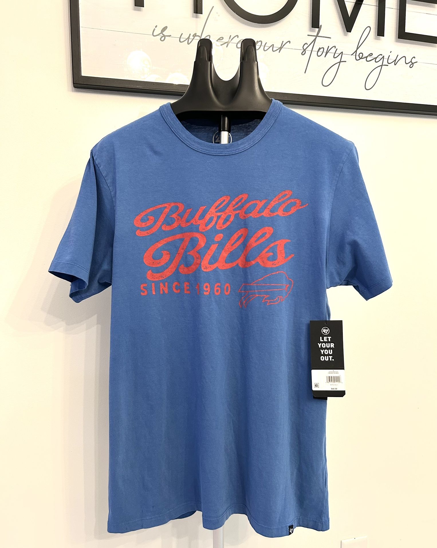NWT '47 Brand Bills Dusted Montego T-Shirt Men’s Size Medium Buffalo Bills NFL