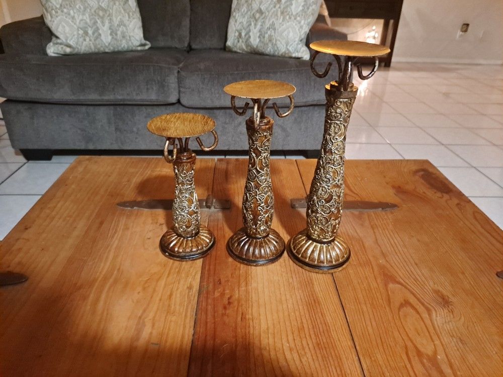 Candle holders (set of three)
