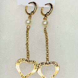 Bellos Aretes Largos De Oro Laminado 