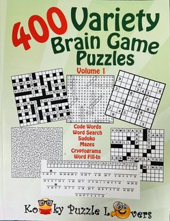 400 Variety Brain Game Puzzle Book, Volume 1