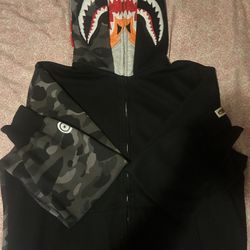 Color Camo Tiger Shark Double Full Zip Hoodie