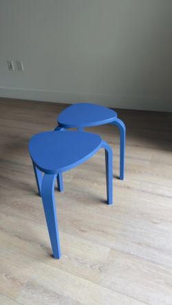 Blue IKEA stools/chairs