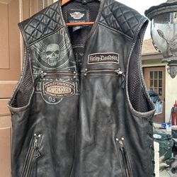 Leather Vest Harley Davidson