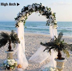 Sturdy Metal Garden Arch Trellis With Base, Weather Resistant Plant Support, Practical Decor Frame For Garden & Wedding Scene