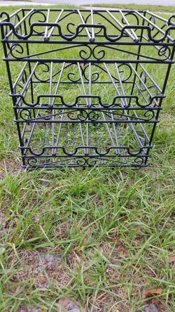 Wine Rack with Stem Track " Wrought Iron "