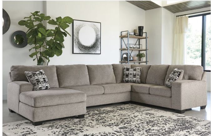 Ballinasloe Platinum 3 Piece LAF Chaise Sectional,All Products : American Fashion Style Bags On Sale