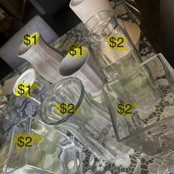 Vases and Glass Mugs
