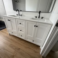 60 Inch Vanity with Double Sink