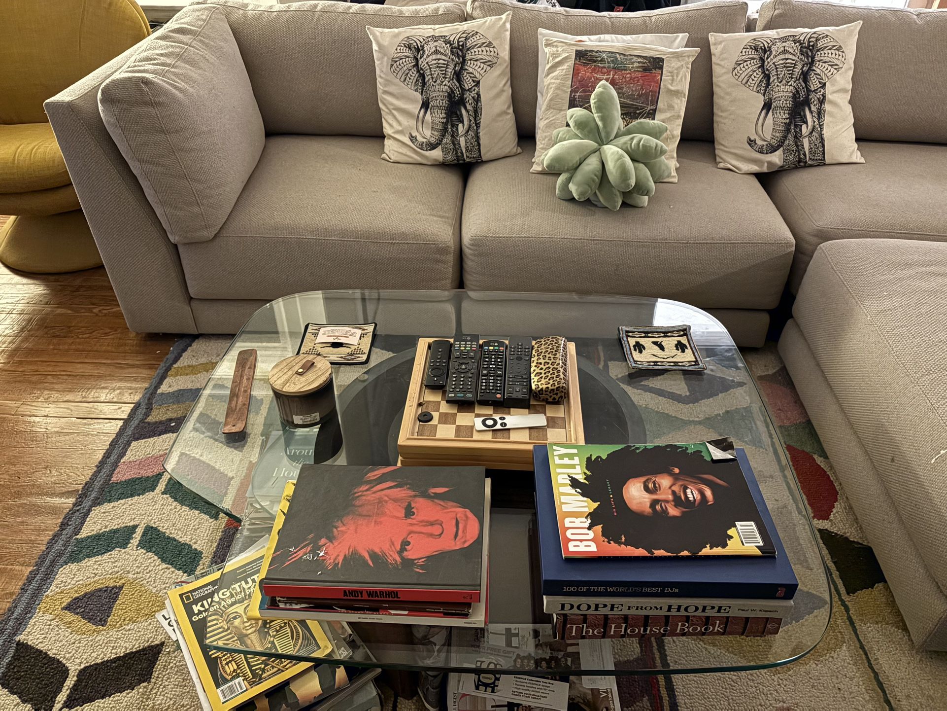 Crate & Barrel Beige Connecting Couch