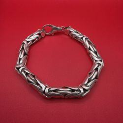 925 Sterling Silver Bali Byzantine Bracelet