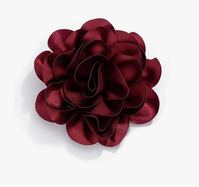 .1 4.1 out of 5 stars (15) Dainty Satin Fabric Rose Flower Brooches Lapel Pins Extra Large - Camellia Flower Safety Pin for Women - Prom Accessories