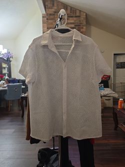 White Button Down Casual Shirt